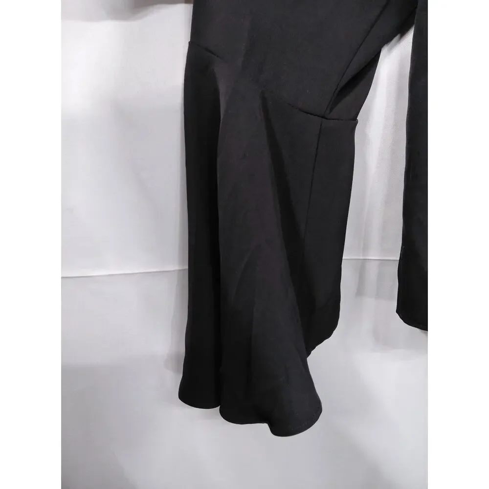 CARMEN Marc Valvo Black Button-Up Blouse Solid Long Sleeve Women Size 10 - Picture 3 of 7